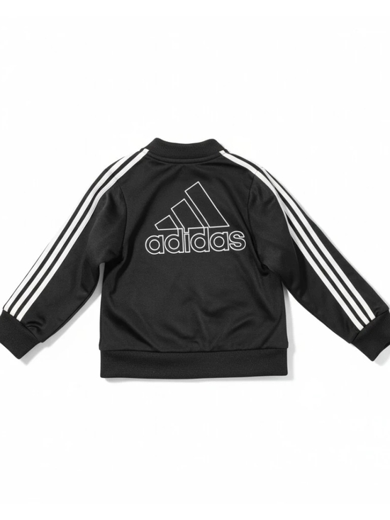 adidas Other - Toddler Adidas Black Track Jacket with White Stripes and Logo
